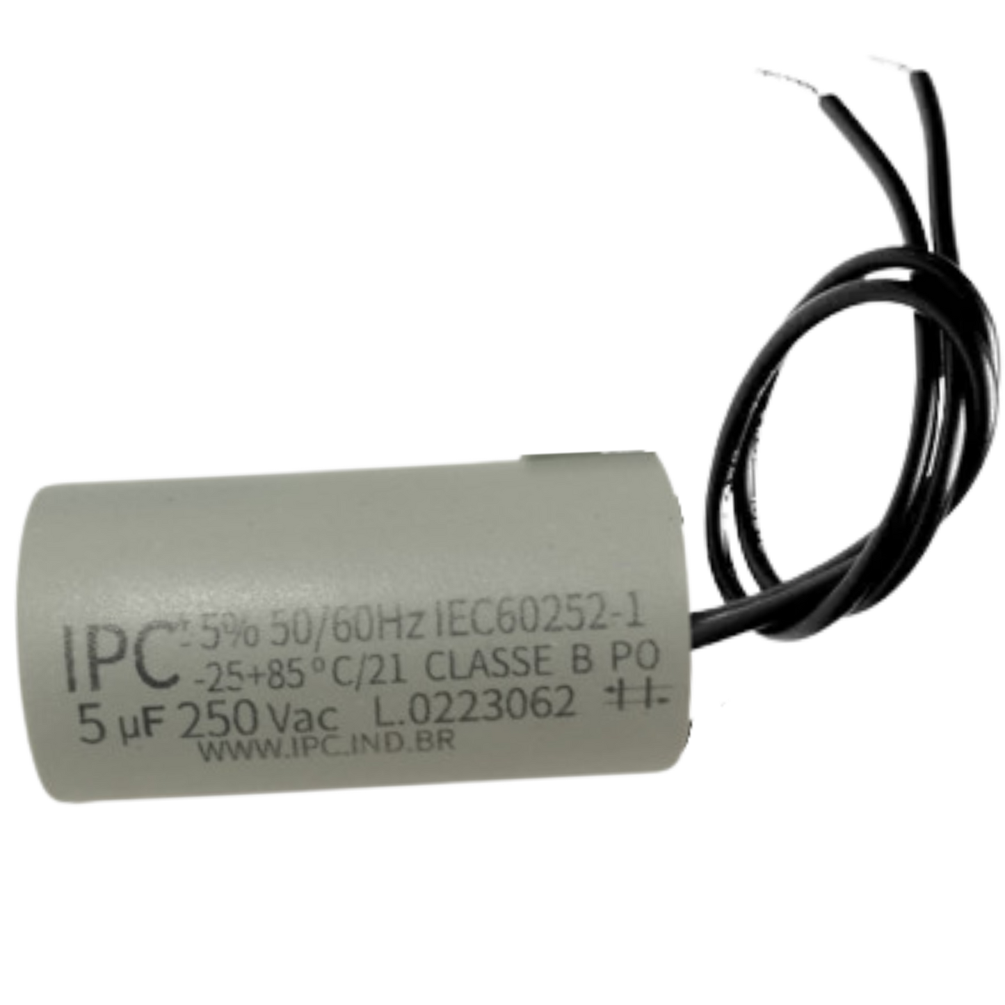 Capacitor De Partida 5uF 250V 25x48mm (2Fios)