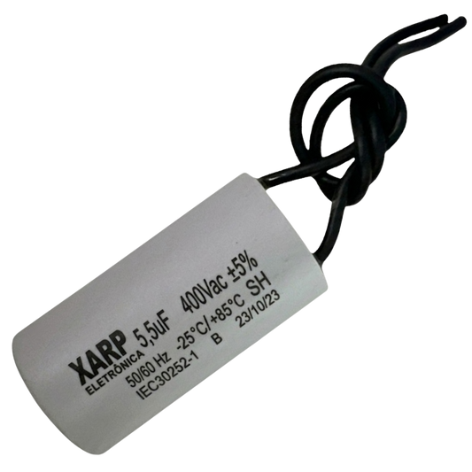 Capacitor De Partida 5,5uF 400V 27x46mm (2Fios)