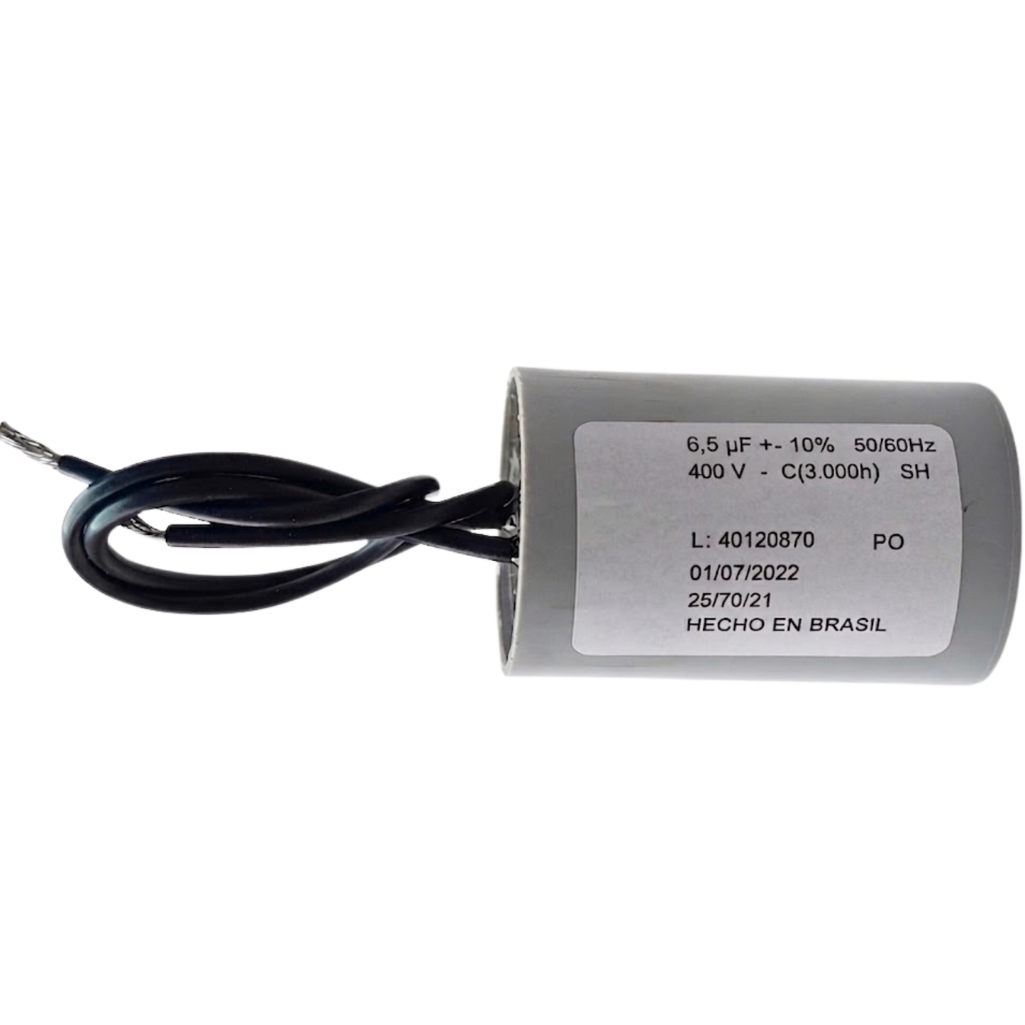 Capacitor De Partida 6,5uF 400V 30x46mm (2Fios)