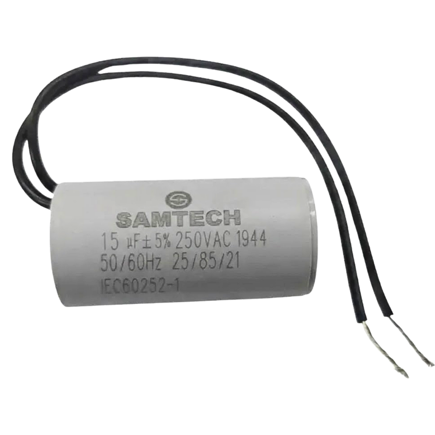 Capacitor De Partida 15uF 250V 30x50mm (2Fios)