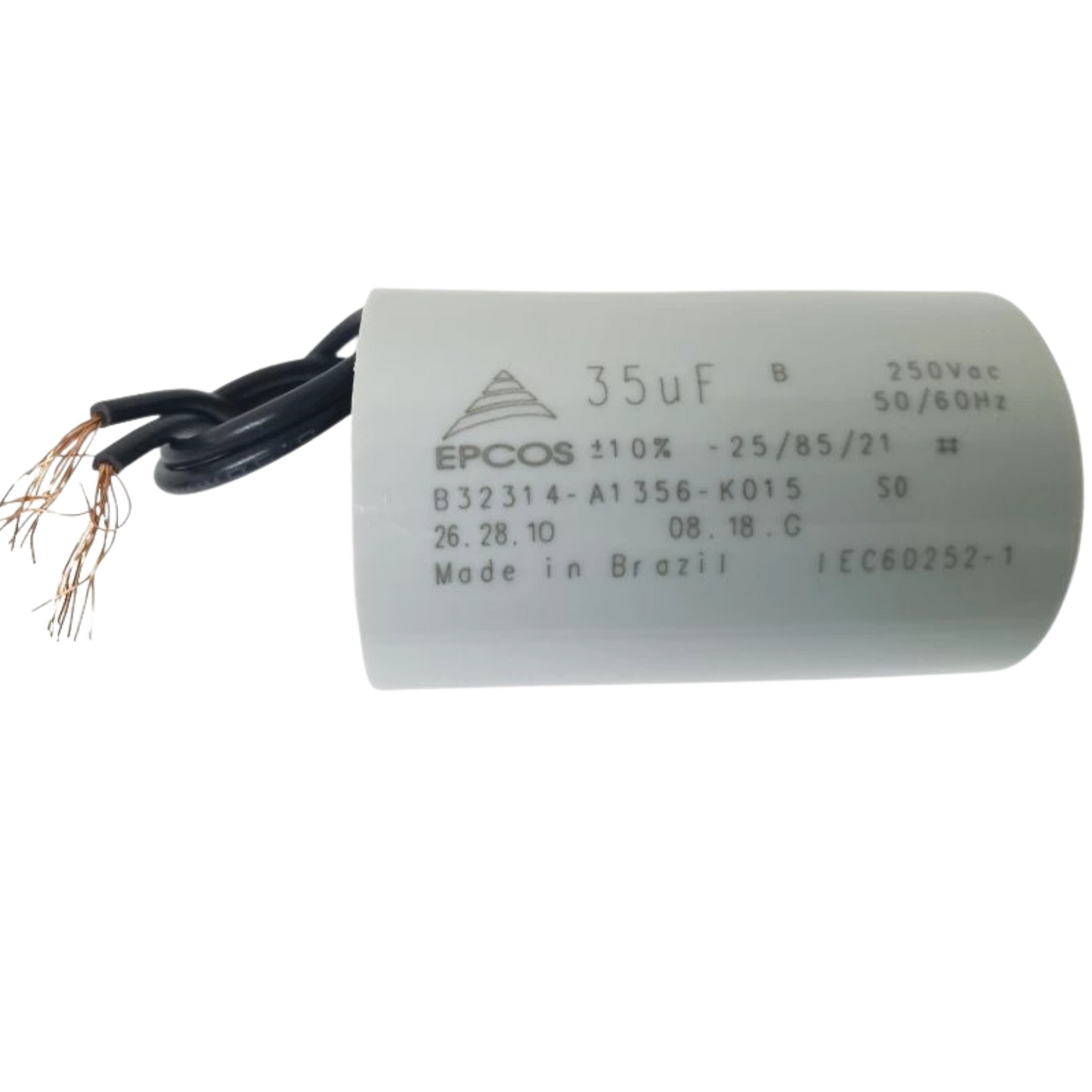 Capacitor De Partida 35uF 250V 40x62mm (2Fios)