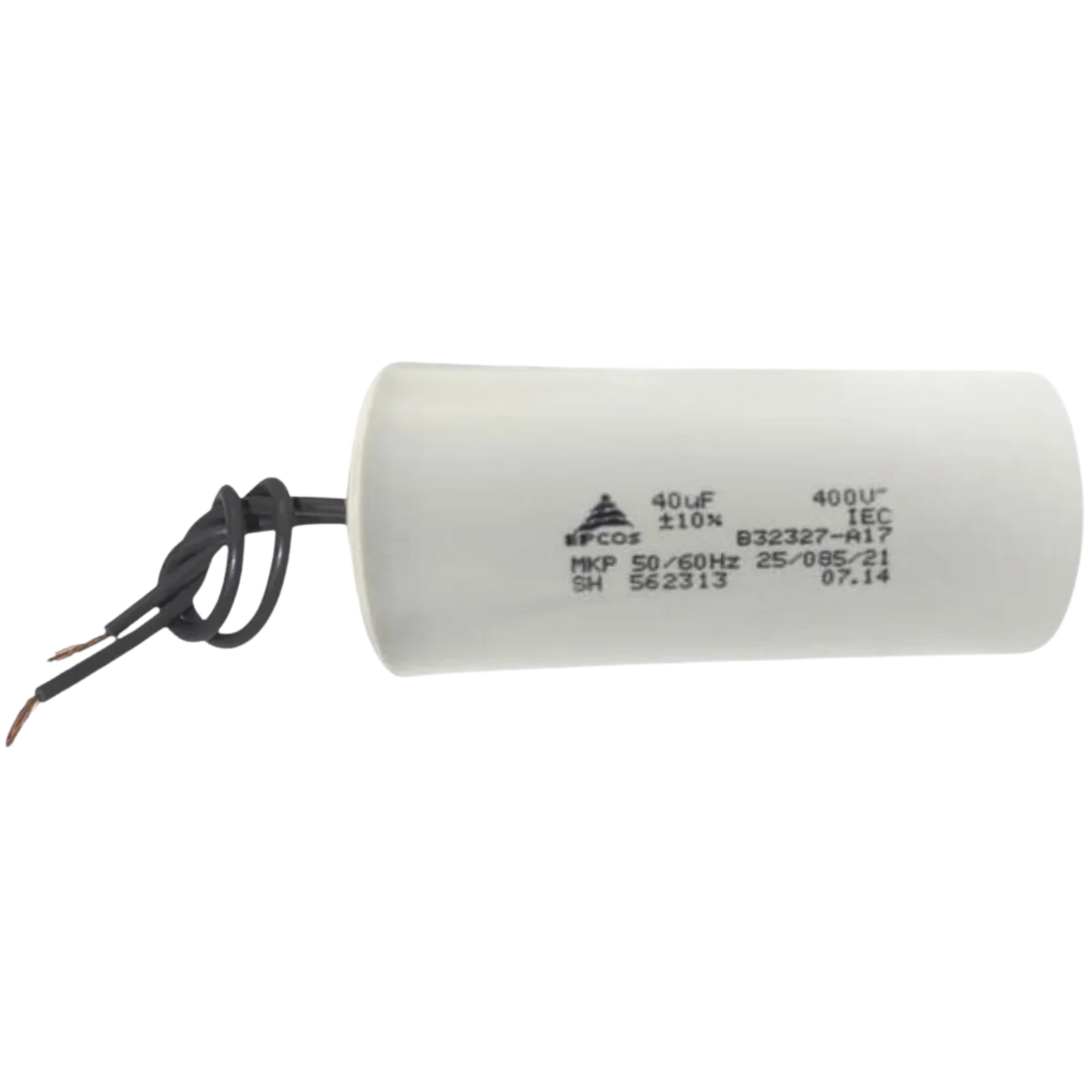Capacitor De Partida 40uF 400V 45x95mm (2Fios)