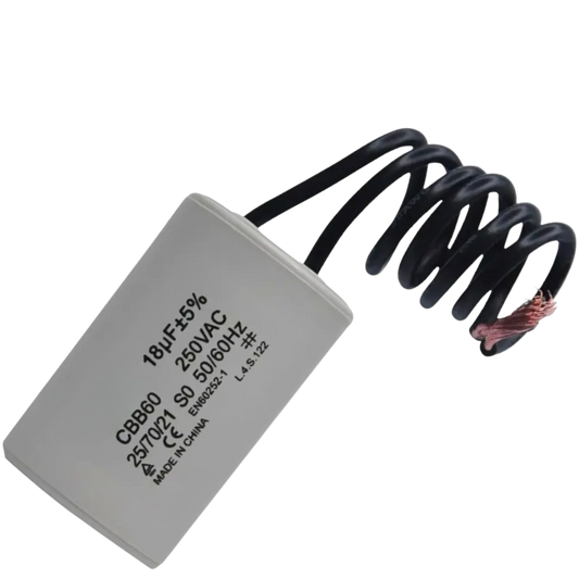 Capacitor De Partida 18uF 250V 30x48mm (2Fios)