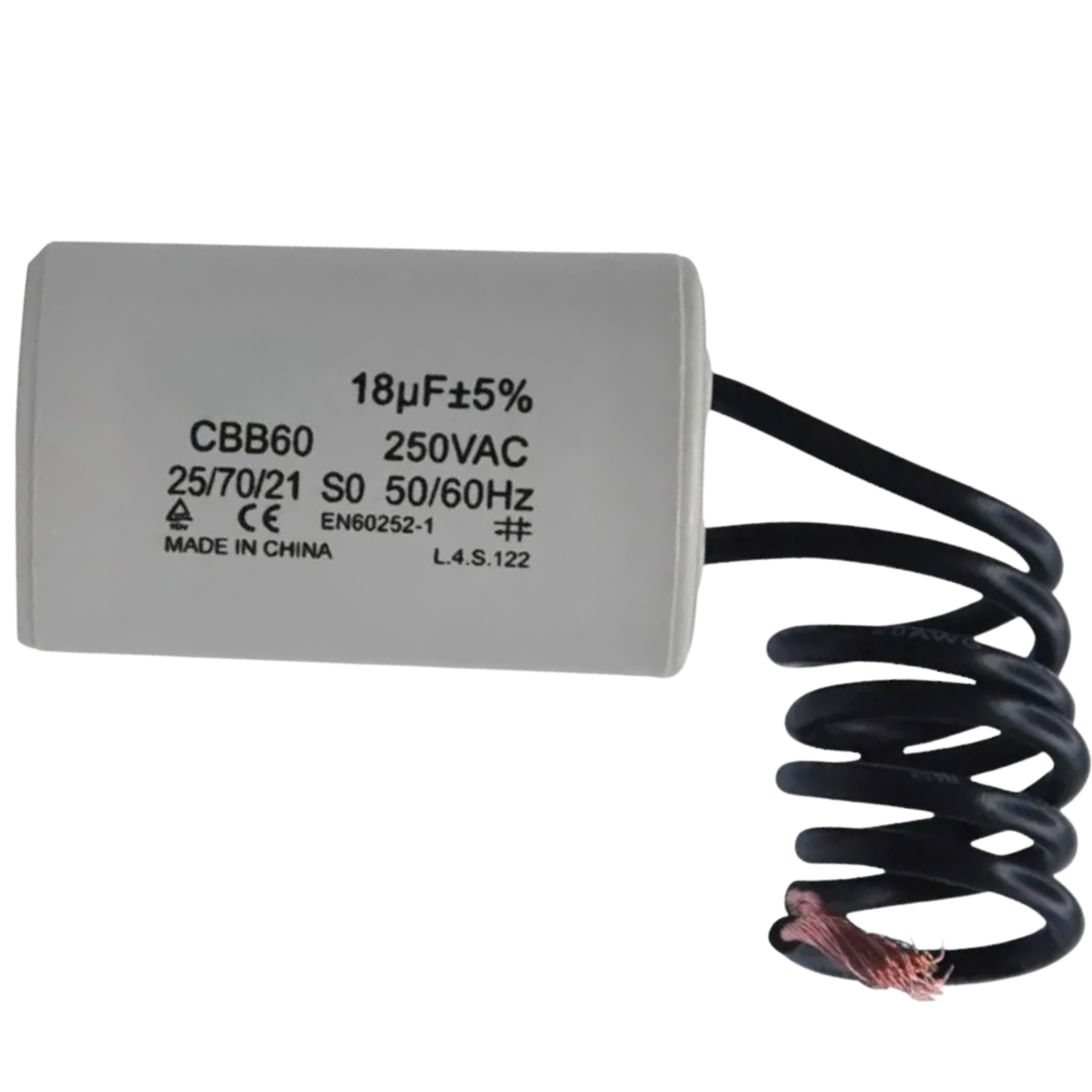Capacitor De Partida 18uF 250V 30x48mm (2Fios)