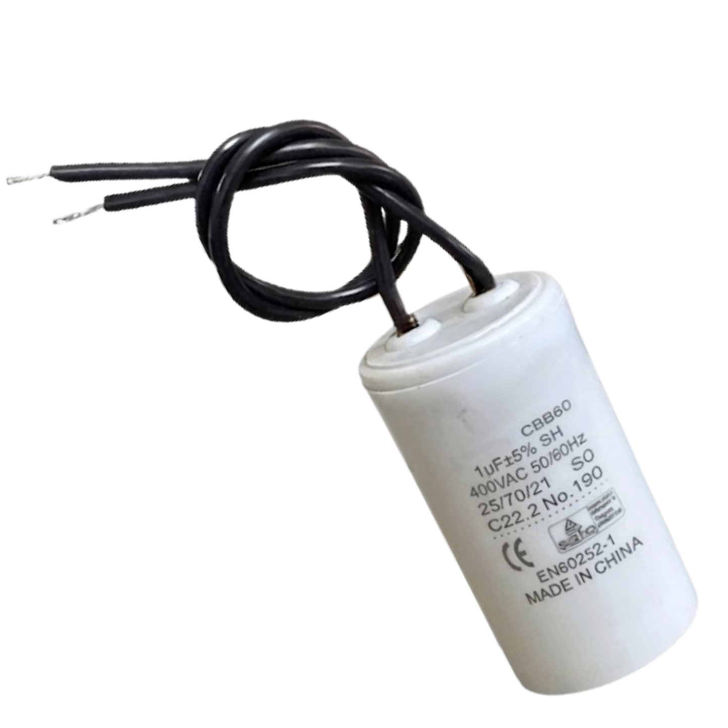 Capacitor De Partida 1uF 400V 24x46mm (2Fios)