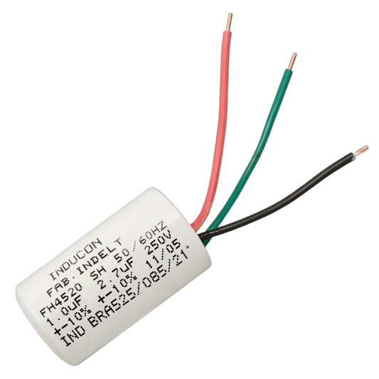 Capacitor De Partida 1uF+2,7uF 400V 27x47mm (3Fios)