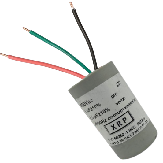 Capacitor De Partida 1uF+2,5uF 400V 27x47mm (3Fios)