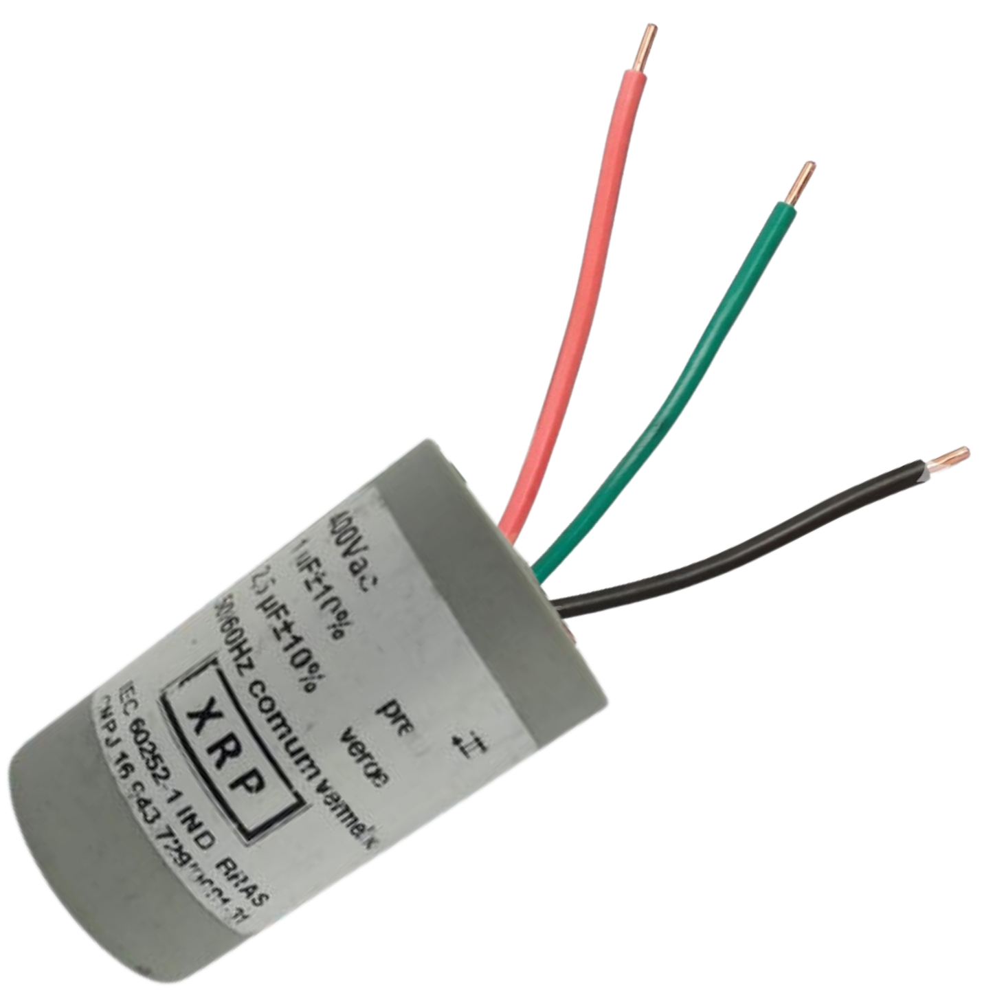 Capacitor De Partida 1uF+2,5uF 400V 27x47mm (3Fios)