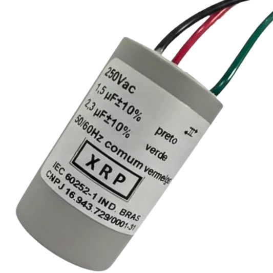Capacitor De Partida 1,5uF+2,3uF 250V 29x49mm (3Fios)