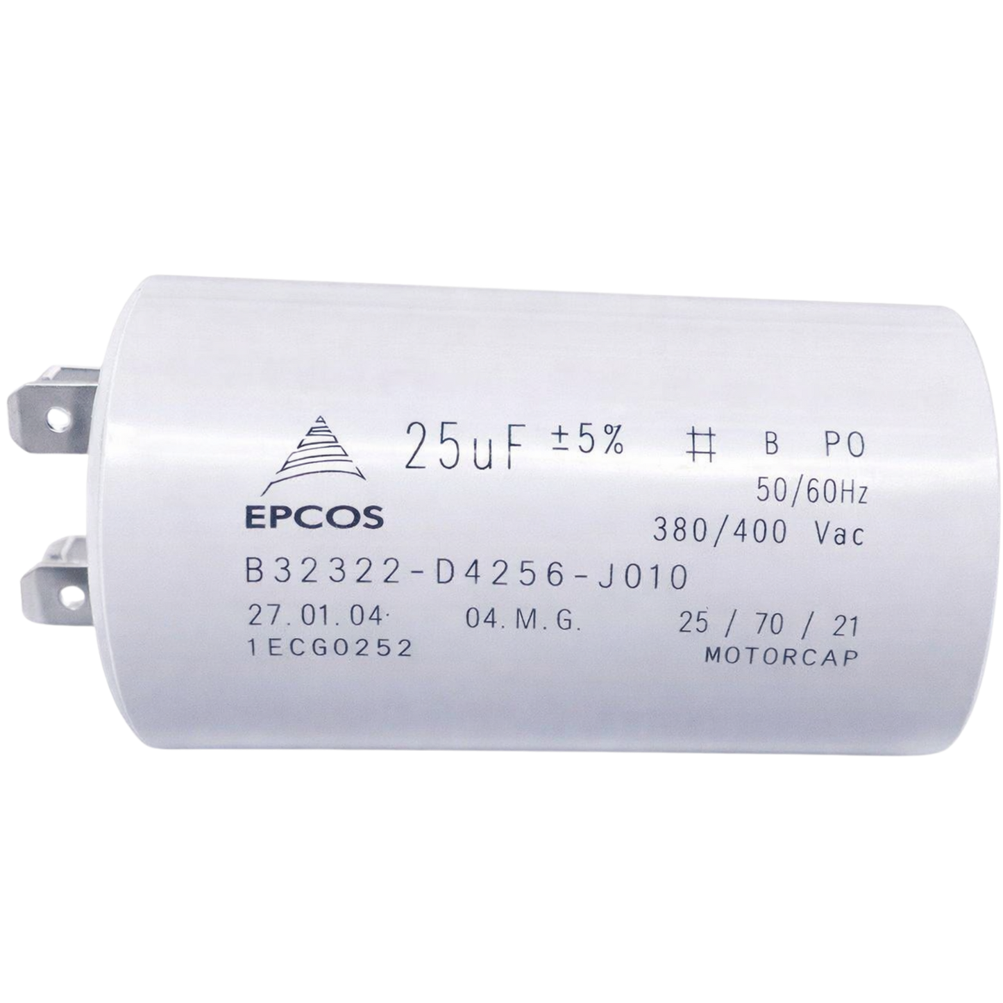 Capacitor De Partida 25uF 380/400V 40x70mm (Fast-on)