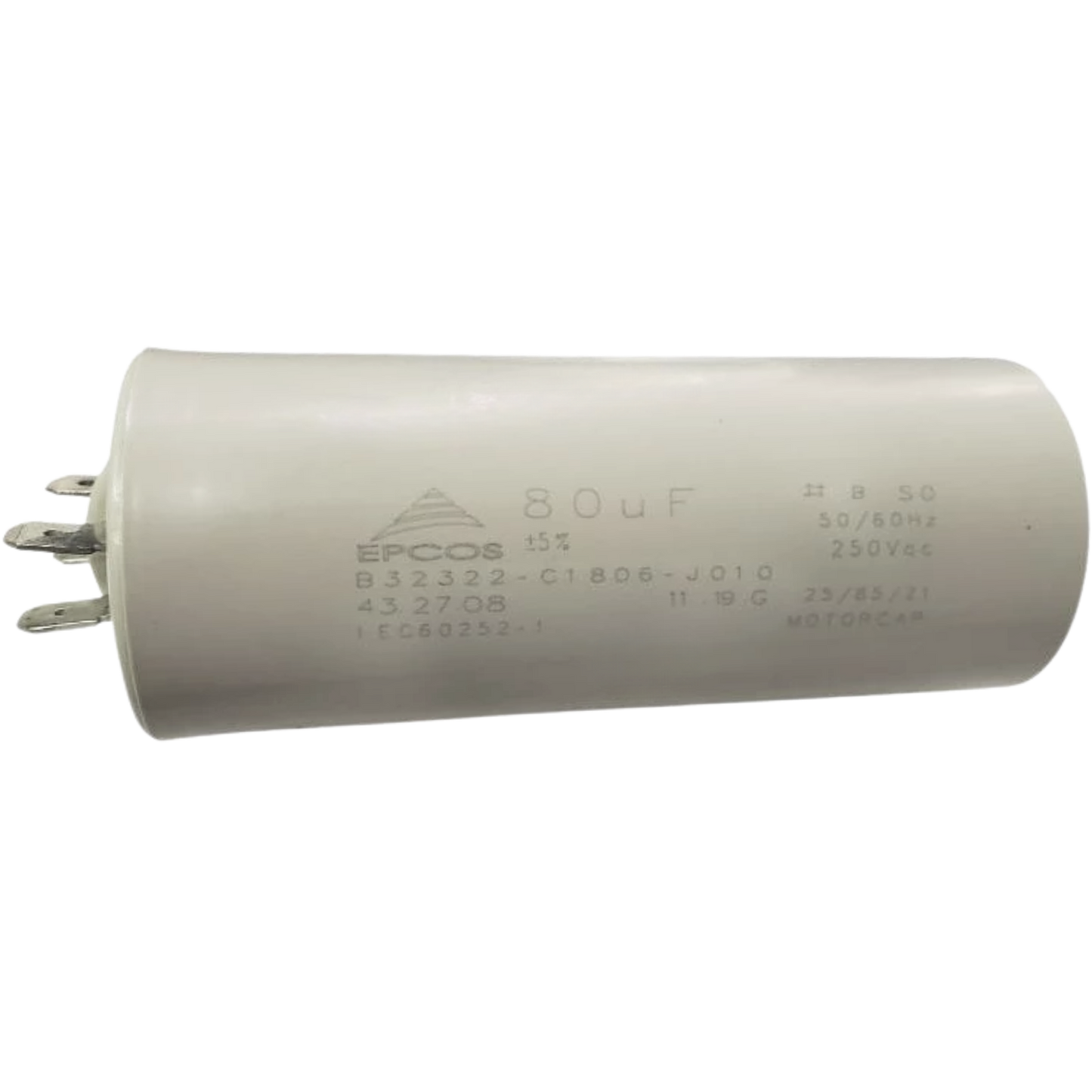 Capacitor De Partida 80uF 250V 40x97mm (Fast-on)