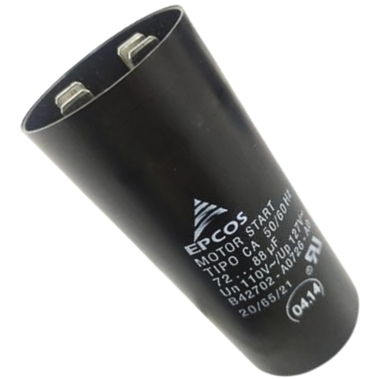 Capacitor De Partida 72uF+88uF 110V 37x83mm (Fast-on)