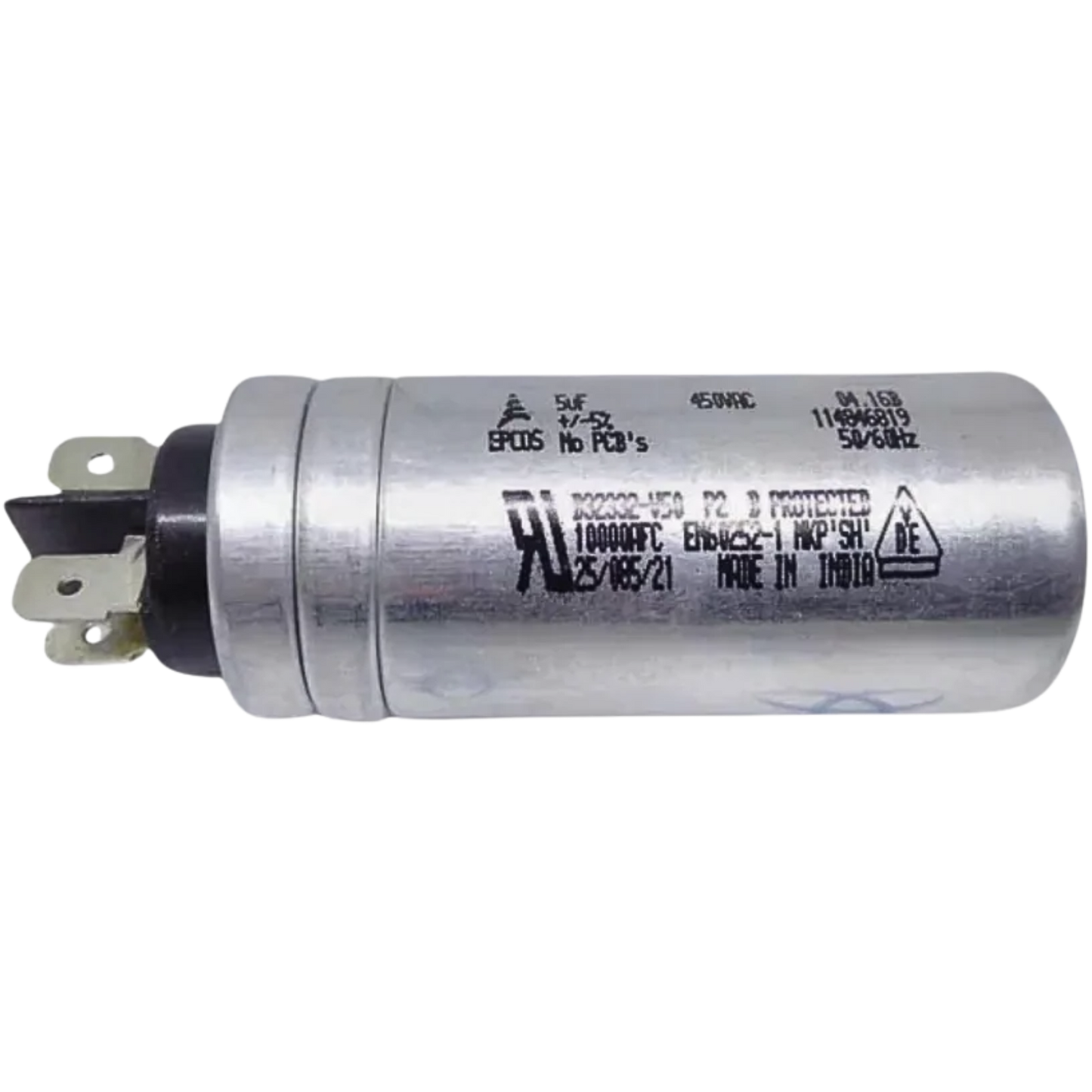 Capacitor De Partida 5uF 450V 30x85mm (Fast-on)