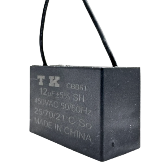 Capacitor De Partida CBB61 12uF 450V (2Fios)