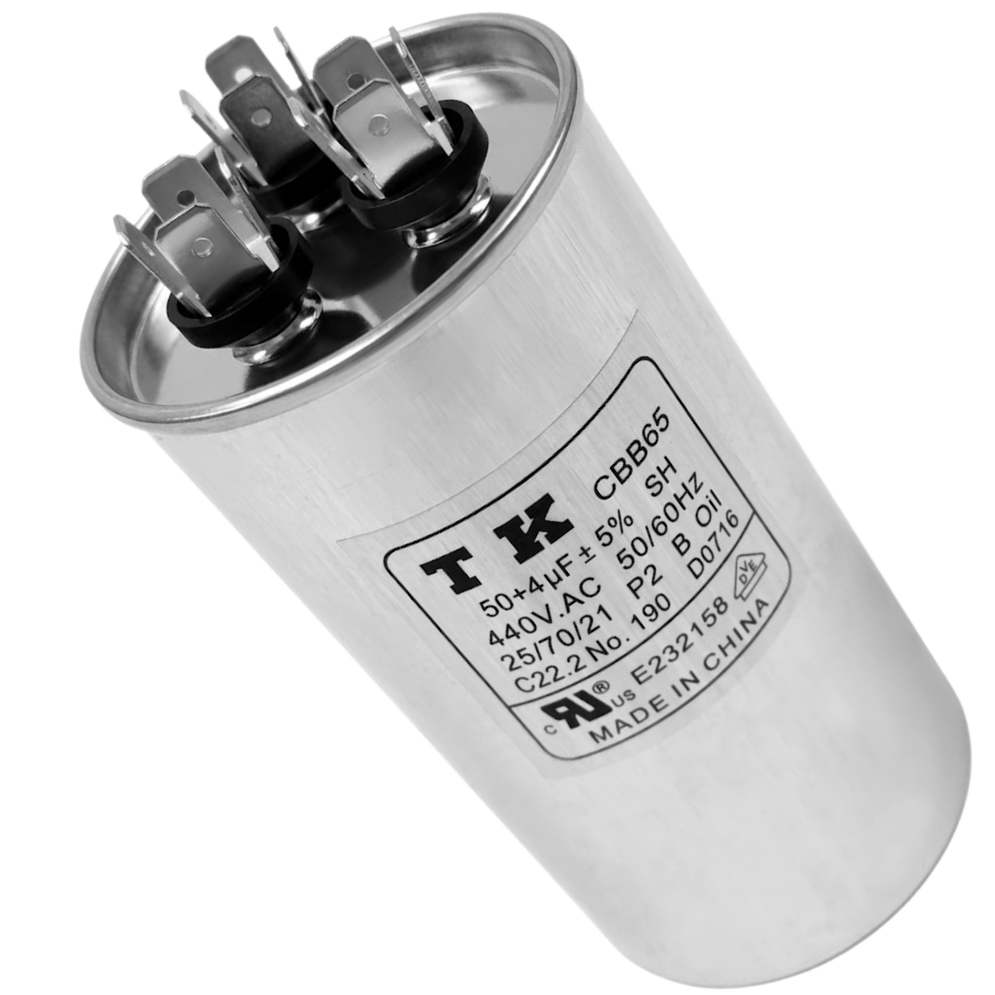 Capacitor De Partida 50uF+4uF 440V 55x105mm (Fast-on)