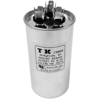Capacitor De Partida 50uF+4uF 440V 55x105mm (Fast-on)