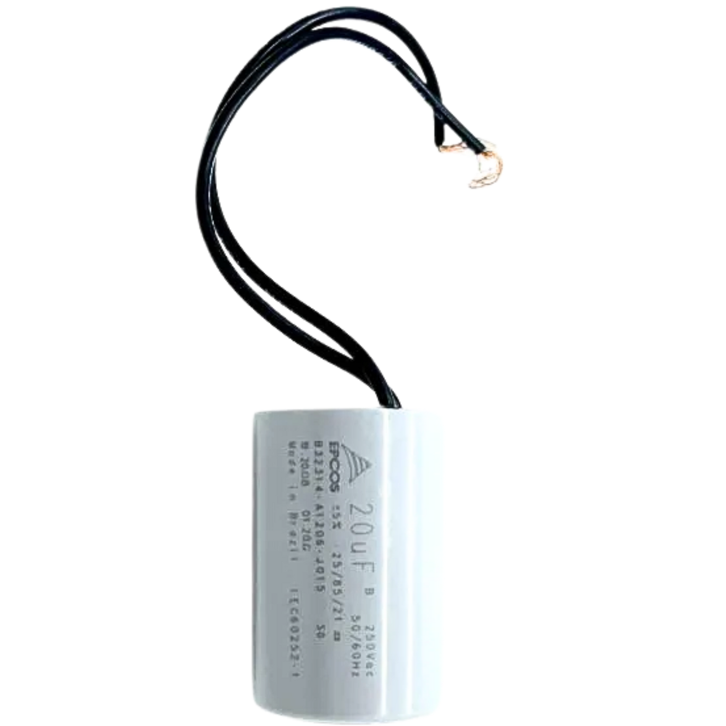 Capacitor De Partida 20uF 250V 33x50mm (2Fios)