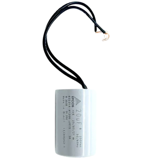 Capacitor De Partida 20uF 250V 33x50mm (2Fios)