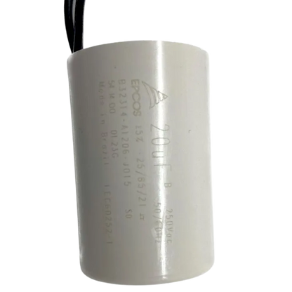 Capacitor De Partida 20uF 250V 33x50mm (2Fios)