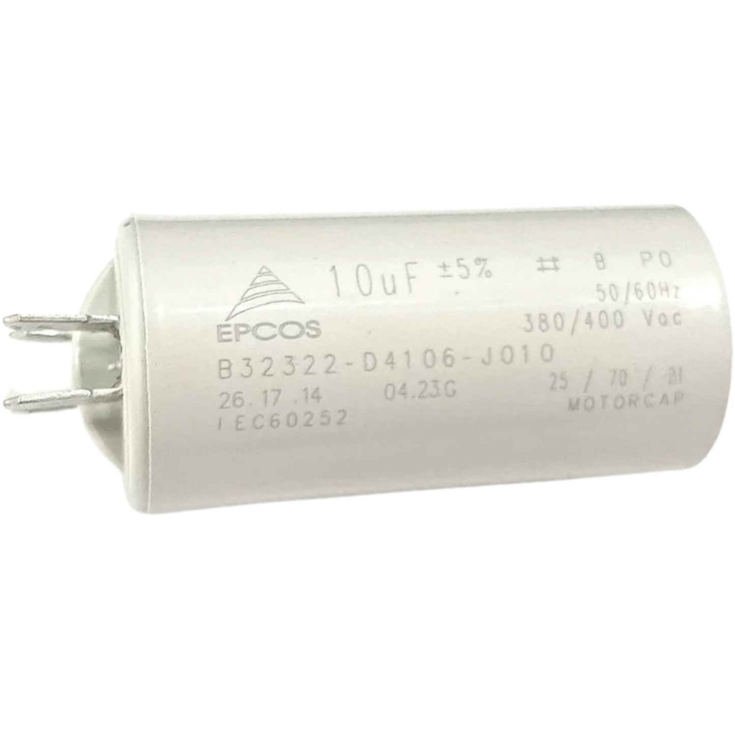 Capacitor De Partida 10uF 380/400V 30x62mm (Fast-on)