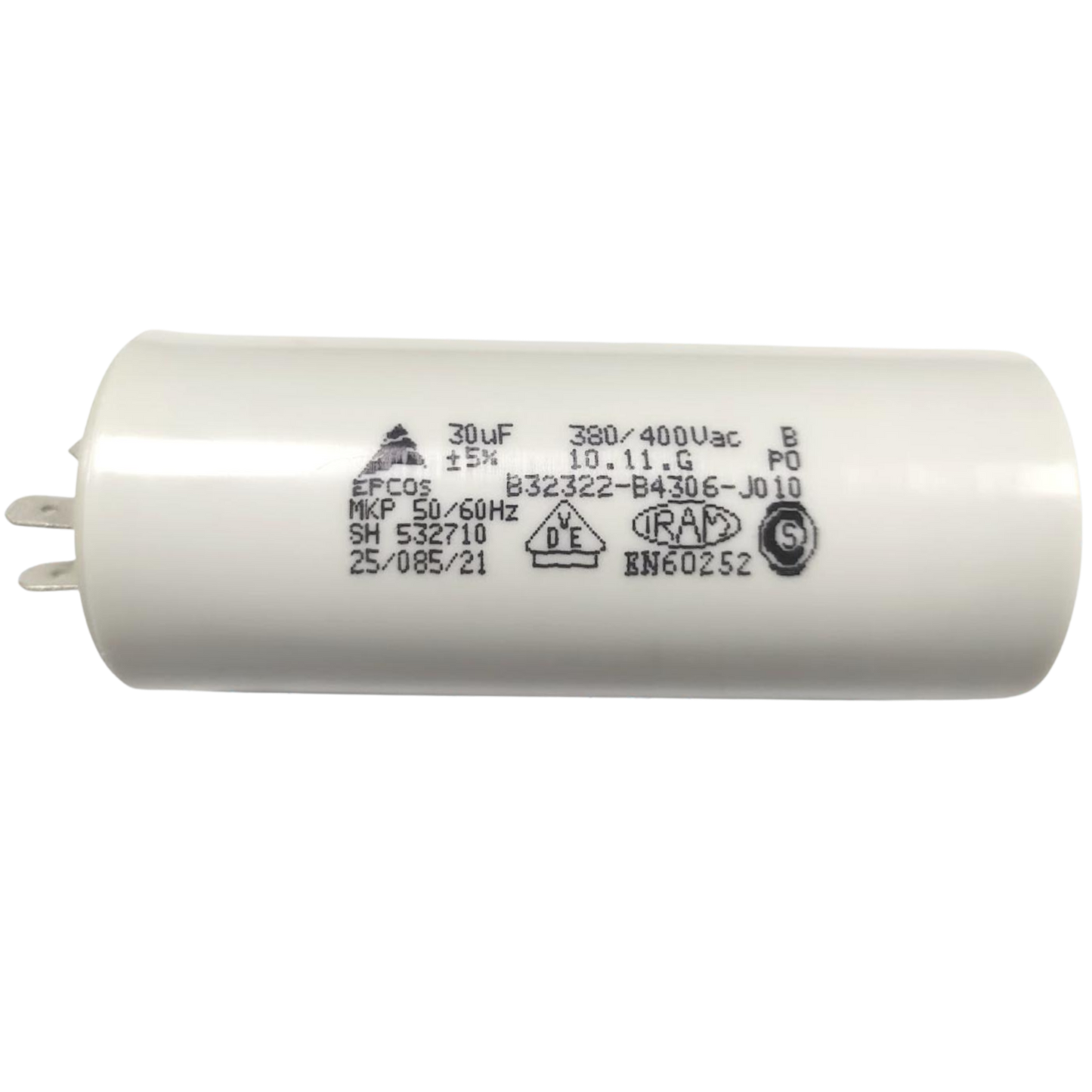 Capacitor De Partida 30uf 400v 40x97mm (Fast-on)
