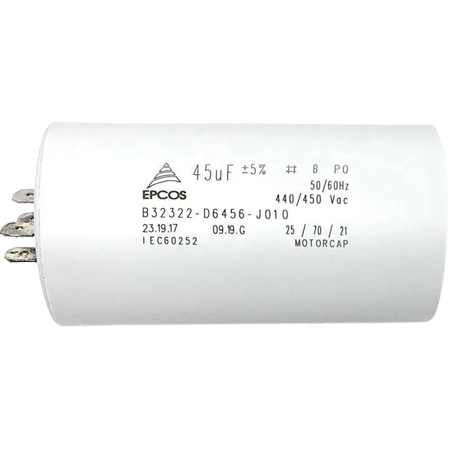 Capacitor De Partida 45uF 450V 50x95mm (Fast-on)
