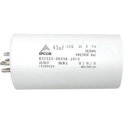 Capacitor De Partida 45uF 450V 50x95mm (Fast-on)