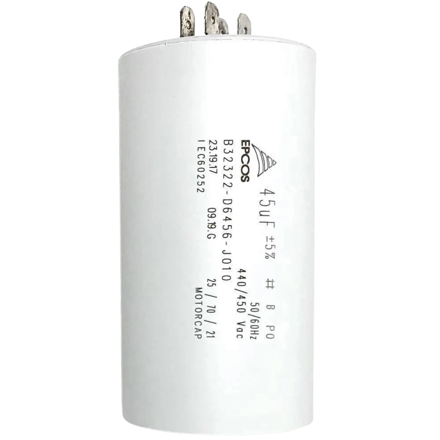 Capacitor De Partida 45uF 450V 50x95mm (Fast-on)