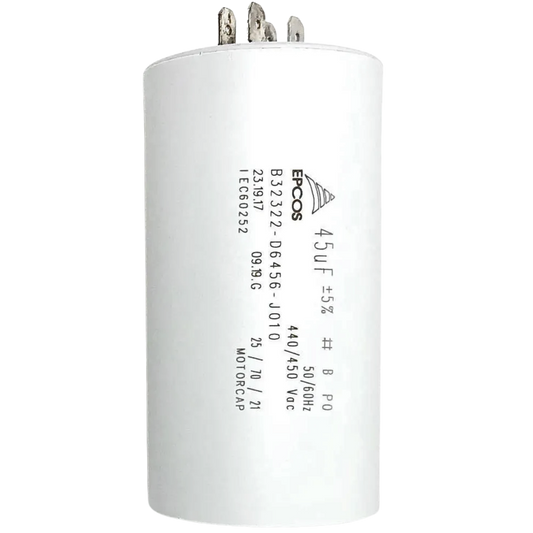 Capacitor De Partida 45uF 450V 50x95mm (Fast-on)