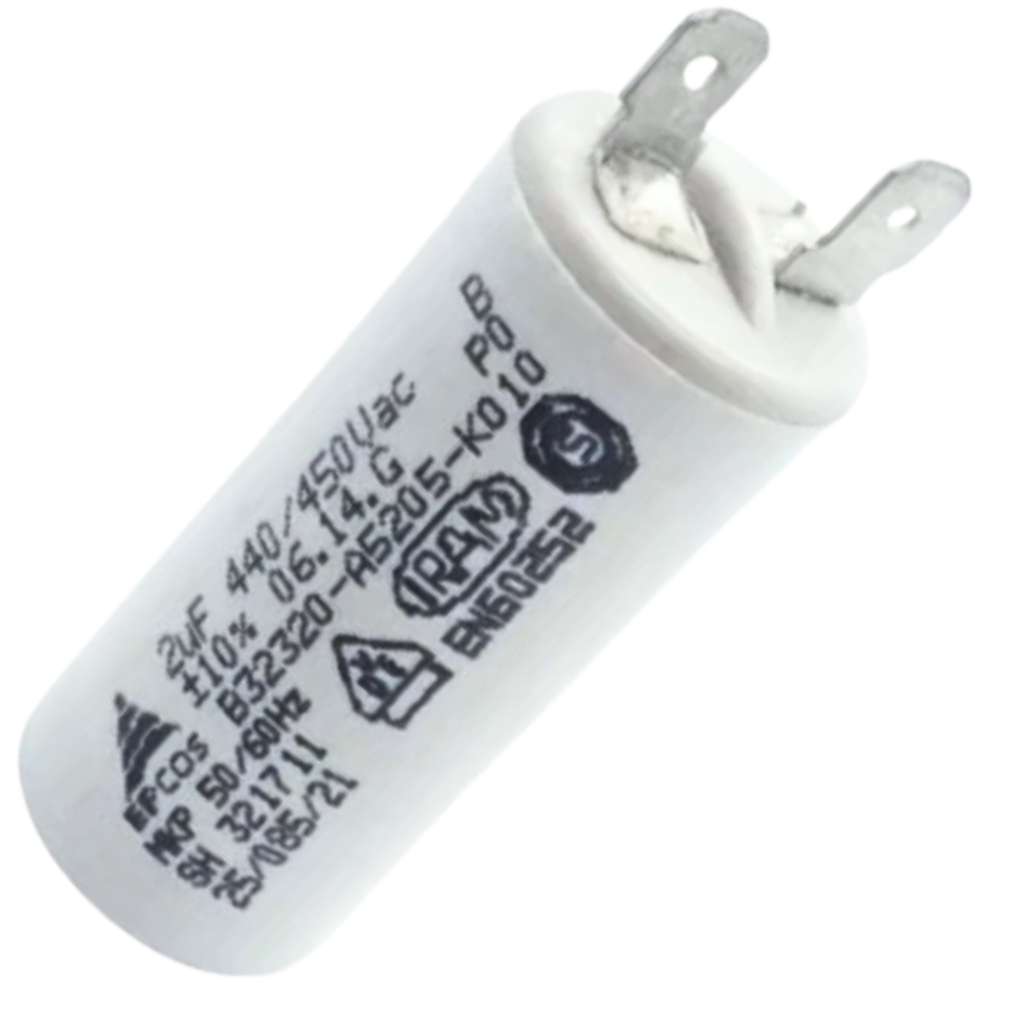 Capacitor De Partida  2uF 440/450V 31x61mm (Fast-on)