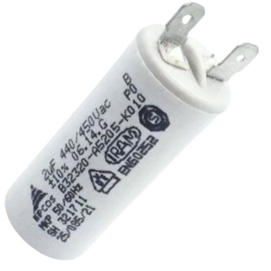 Capacitor De Partida  2uF 440/450V 31x61mm (Fast-on)
