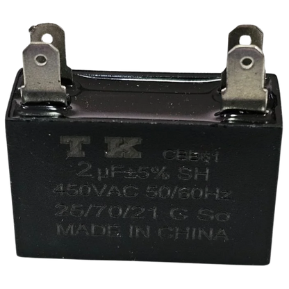 Capacitor De Partida CBB61 2uF 450V (Fast-on)
