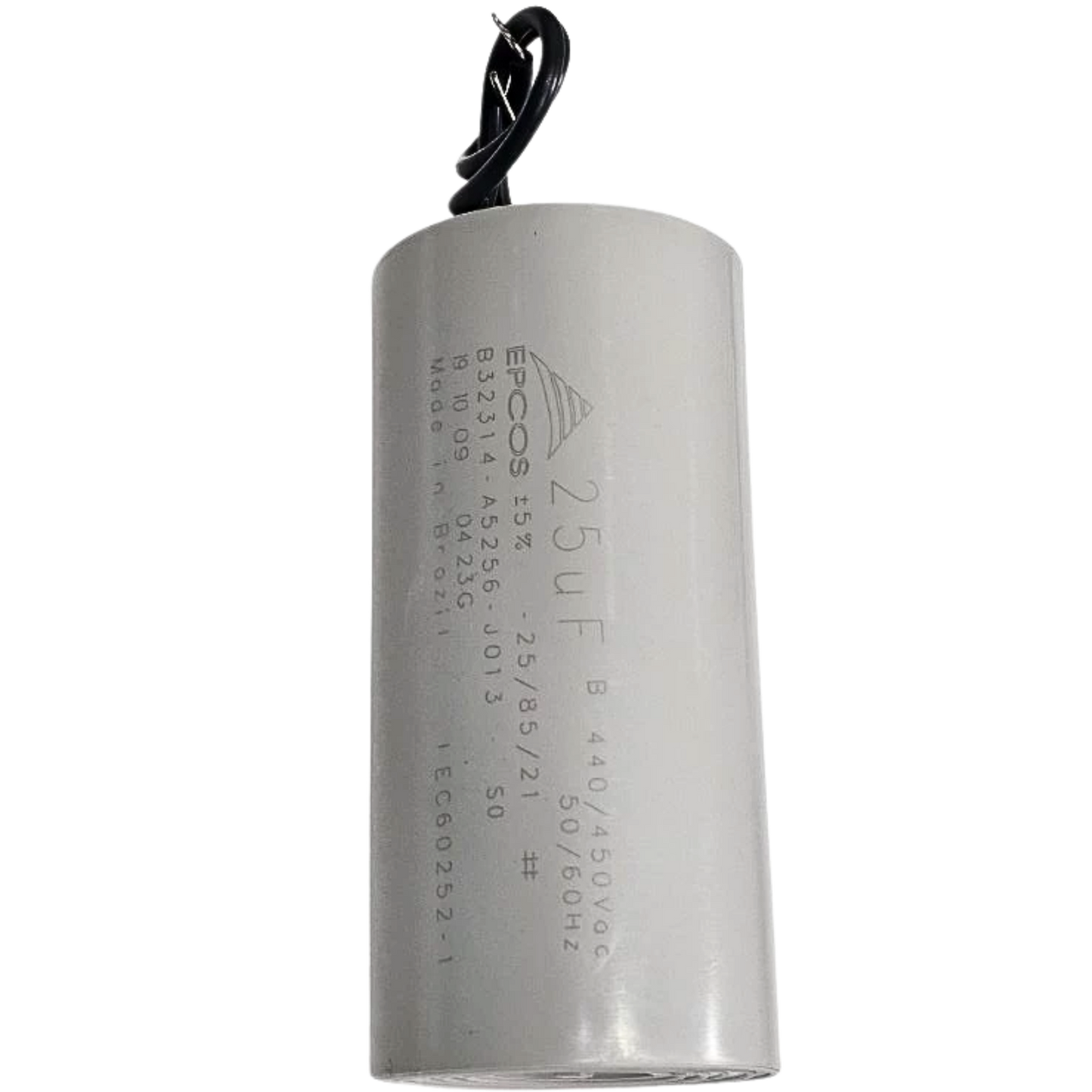 Capacitor De Partida 25uF 450V 45x95mm (2Fios)