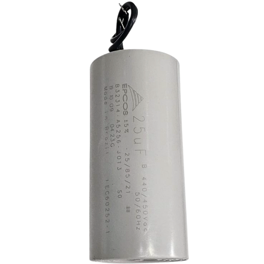 Capacitor De Partida 25uF 450V 45x95mm (2Fios)