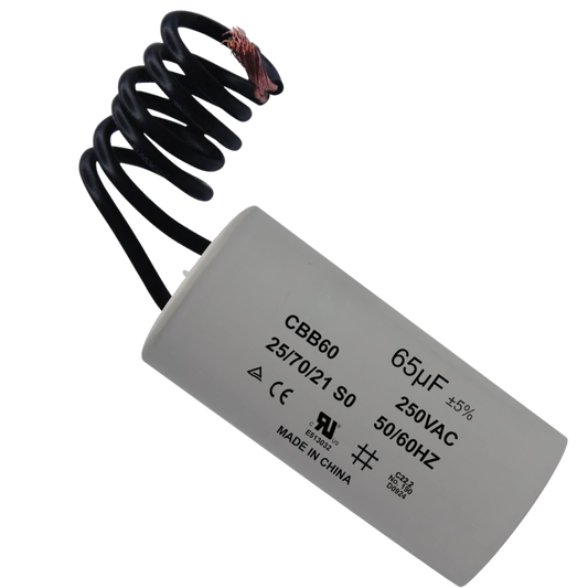 Capacitor De Partida 65uF 250V 45x85mm (2Fios)