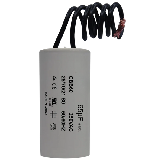 Capacitor De Partida 65uF 250V 45x85mm (2Fios)