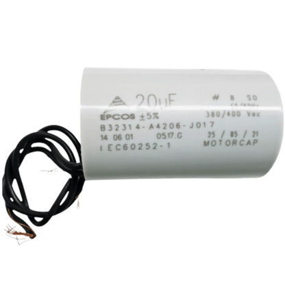 Capacitor De Partida 20uF 380/400V 40x63mm (2Fios)