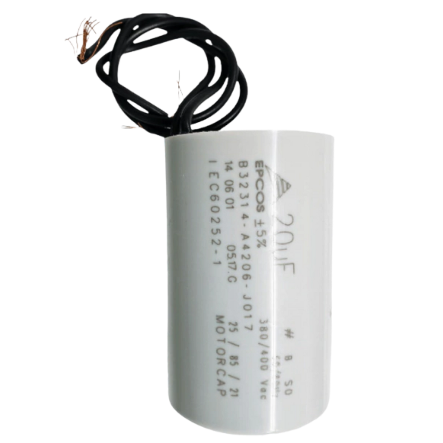 Capacitor De Partida 20uF 380/400V 40x63mm (2Fios)