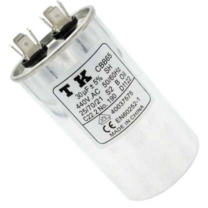 Capacitor De Partida 30uF 440V 50x90mm (Fast-on)