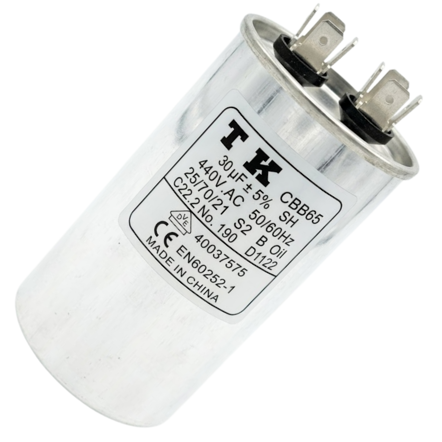 Capacitor De Partida 30uF 440V 50x90mm (Fast-on)