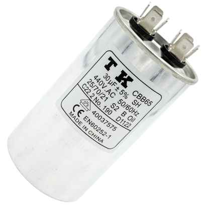 Capacitor De Partida 30uF 440V 50x90mm (Fast-on)