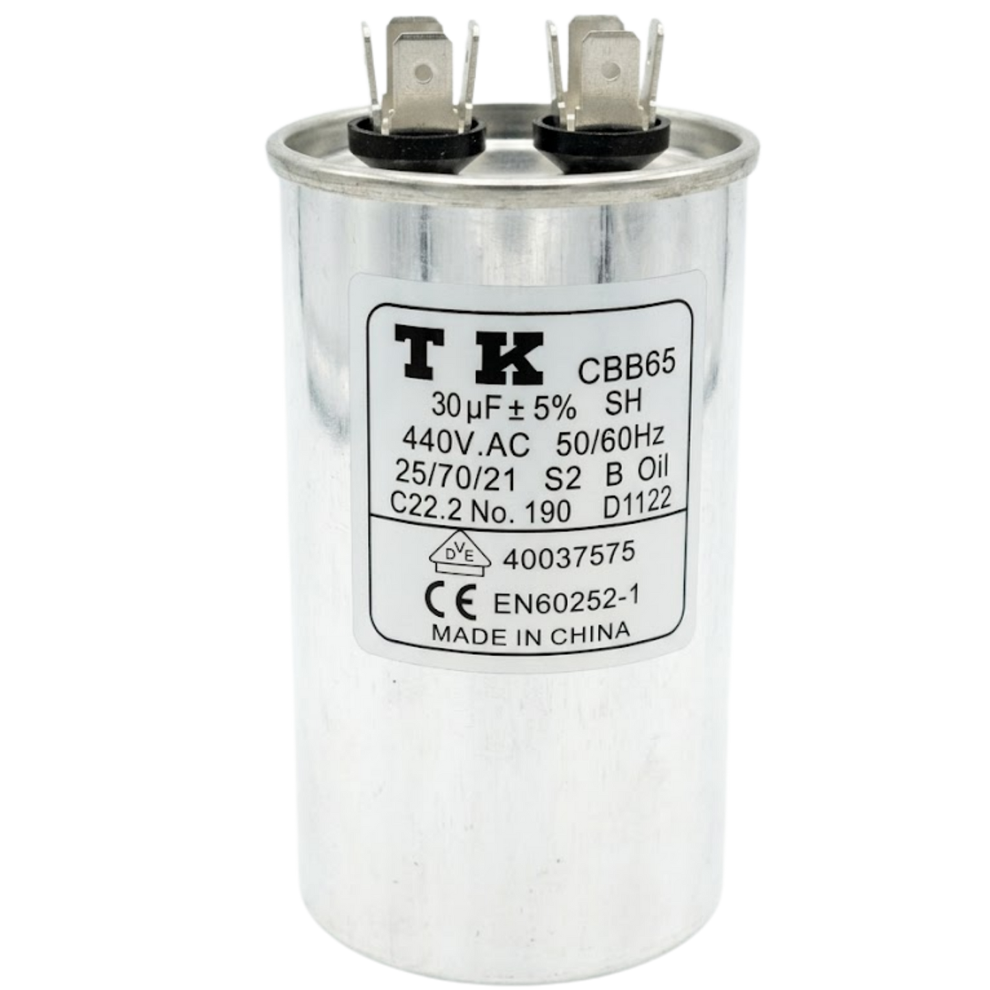 Capacitor De Partida 30uF 440V 50x90mm (Fast-on)