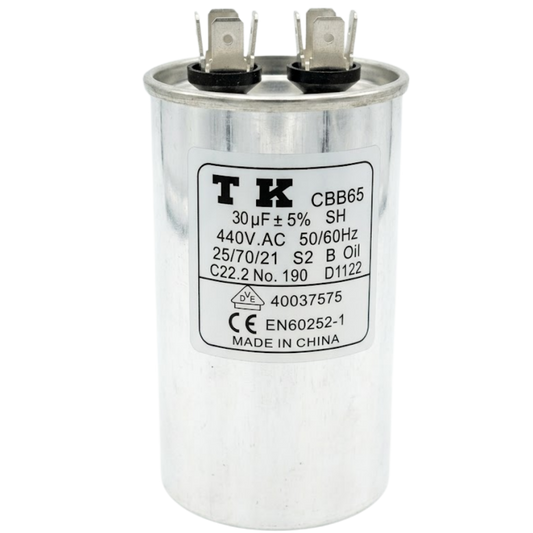 Capacitor De Partida 30uF 440V 50x90mm (Fast-on)