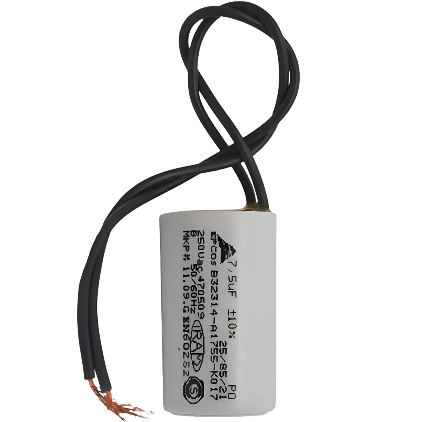 Capacitor De Partida 7,5uF 250V 25x49mm