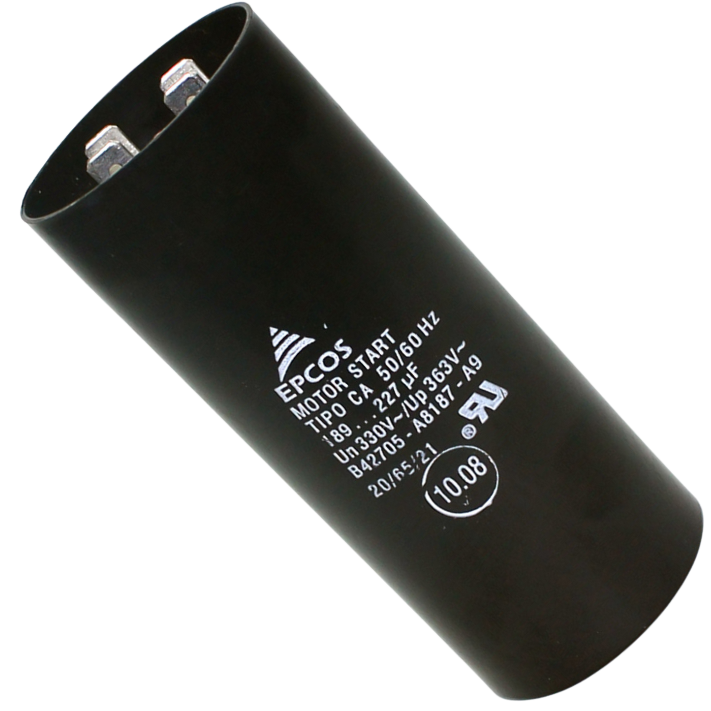 Capacitor De Partida 189uF-227uF 330V 45x112mm (Fast-on)