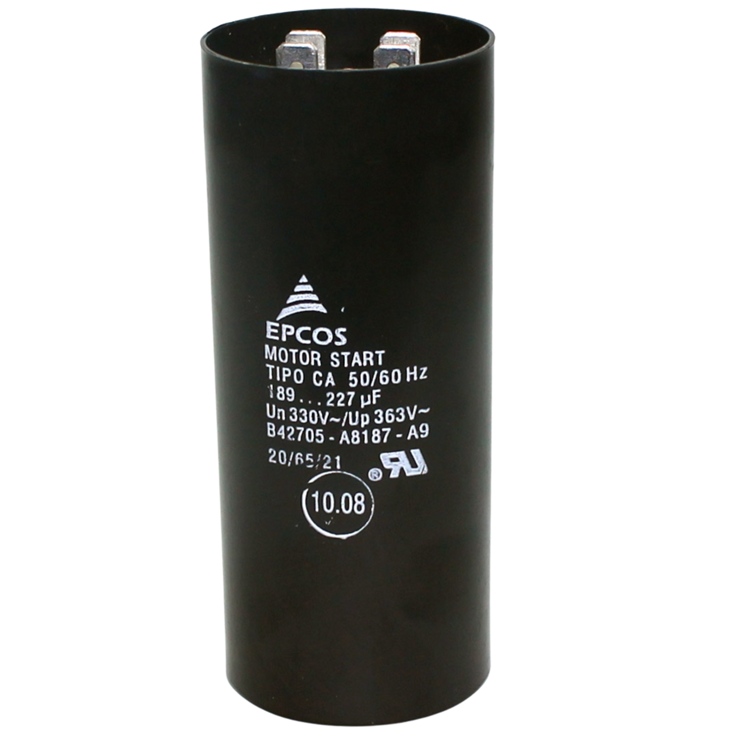 Capacitor De Partida 189uF-227uF 330V 45x112mm (Fast-on)