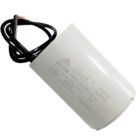 Capacitor De Partida 30uF 250V 37x47mm (2Fios)