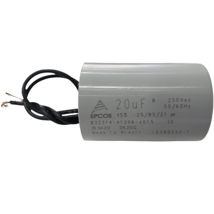 Capacitor De Partida 20uF 250V 33x50mm (2Fios)