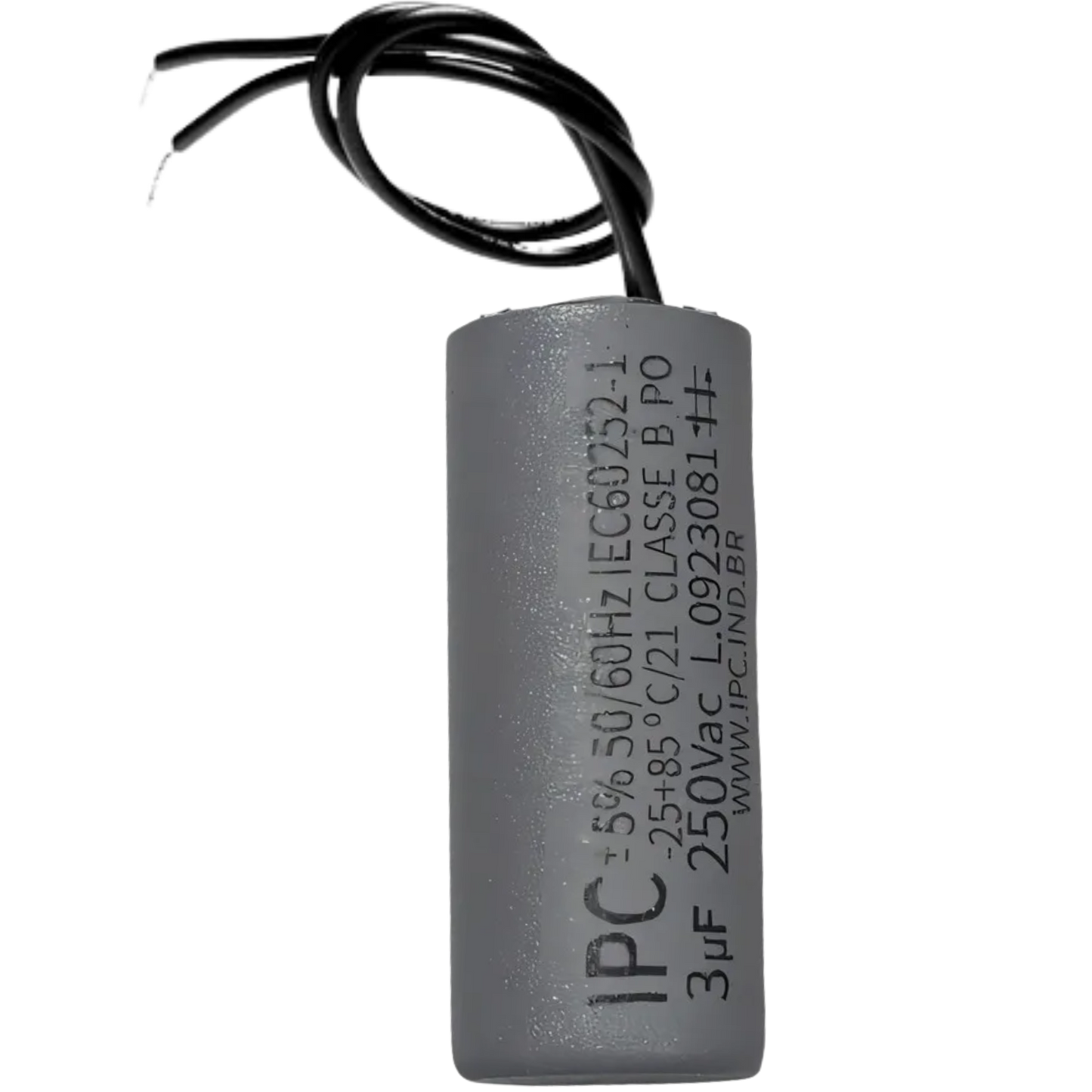Capacitor De Partida 3uF 250V 25x47mm (2Fios)