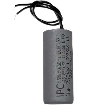 Capacitor De Partida 3uF 250V 25x47mm (2Fios)